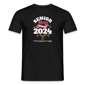 Classe de maman senior de 2024 Fête de remise des diplômes amusante - T-shirt homme - noir - Devant - AI Model Male 178 light (178cm)