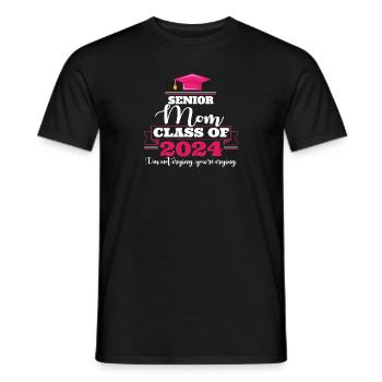 Drôle de fête de remise des diplômes Classe de maman senior de 2024 - T-shirt homme - noir - Devant - AI Model Male 178 light (178cm)