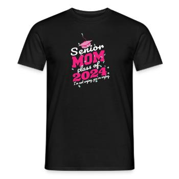 Senior Mom Class of 2024 Proud Mother Funny - Männer T-Shirt - Schwarz - Vorne - AI Model Male 178 light (178cm)