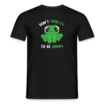 Herpetologist Toad Cute Don't Frog To Be Hoppy Amp - Männer T-Shirt - Schwarz - Vorne - AI Model Male 178 light (178cm)