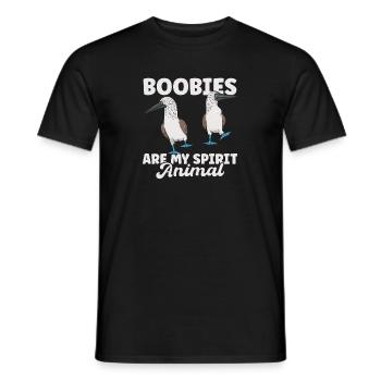 Fou à pieds bleus Oiseau de mer fou à pieds bleus - T-shirt homme - noir - Devant - AI Model Male 178 light (178cm)