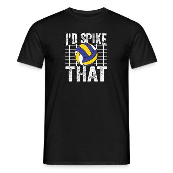 I'd Spike That Volleyball Sports Blocker Setter Sp - Men's T-Shirt - black - Front - AI Model Male 178 light (178cm)