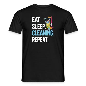 Aide domestique, femme de ménage, femme de ménage - T-shirt homme - noir - Devant - AI Model Male 178 light (178cm)