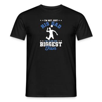 Je suis son père, je suis son plus grand fan de volleyball - T-shirt homme - noir - Devant - AI Model Male 178 light (178cm)