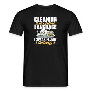 Aide domestique, femme de ménage, femme de ménage - T-shirt homme - noir - Devant - AI Model Male 178 light (178cm)