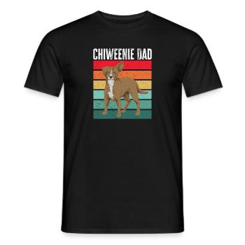 Chiweenie Chien - T-shirt homme - noir - Devant - AI Model Male 178 light (178cm)