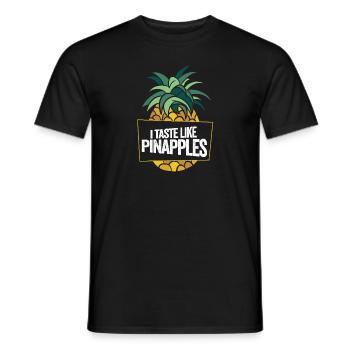 J’ai le goût des ananas Style de vie échangiste - T-shirt homme - noir - Devant - AI Model Male 178 light (178cm)