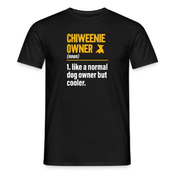 Chiweenie Chien - T-shirt homme - noir - Devant - AI Model Male 178 light (178cm)