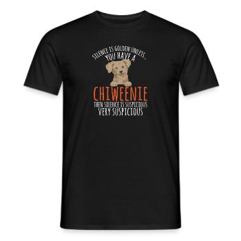 Chiweenie Chien - T-shirt homme - noir - Devant - AI Model Male 178 light (178cm)