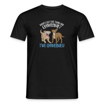 Chiweenie Chien - T-shirt homme - noir - Devant - AI Model Male 178 light (178cm)