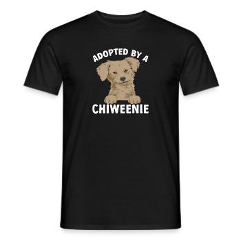 Chiweenie Chien - T-shirt homme - noir - Devant - AI Model Male 178 light (178cm)
