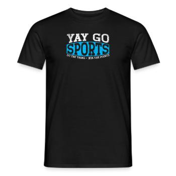 Yay Go Sports Do The Thing Win The Points Sport - Men's T-Shirt - black - Front - AI Model Male 178 light (178cm)