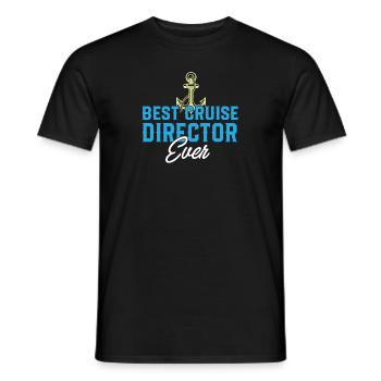 Cruise Ship Tour Best Cruise Director Funny - Men's T-Shirt - black - Front - AI Model Male 178 light (178cm)