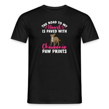 Chiweenie Chien - T-shirt homme - noir - Devant - AI Model Male 178 light (178cm)