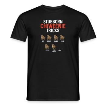 Chiweenie Chien - T-shirt homme - noir - Devant - AI Model Male 178 light (178cm)