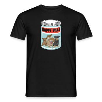 Chiweenie Chien - T-shirt homme - noir - Devant - AI Model Male 178 light (178cm)