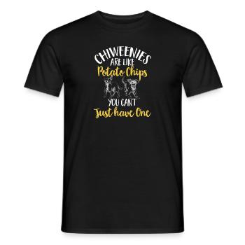 Chiweenie Chien - T-shirt homme - noir - Devant - AI Model Male 178 light (178cm)