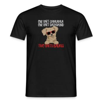 Chiweenie Chien - T-shirt homme - noir - Devant - AI Model Male 178 light (178cm)