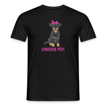 Chiweenie Chien - T-shirt homme - noir - Devant - AI Model Male 178 light (178cm)