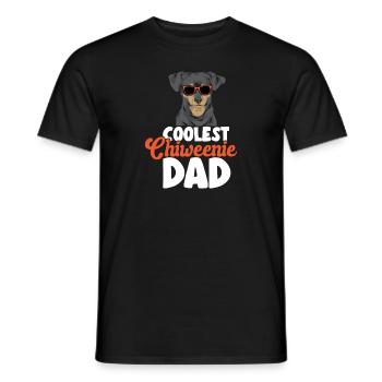 Chiweenie Chien - T-shirt homme - noir - Devant - AI Model Male 178 light (178cm)