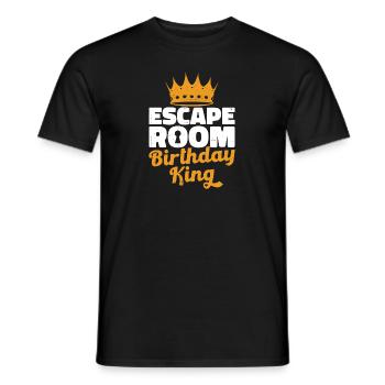 Party Lover Escaped Room Birthday King Challenge M - Men's T-Shirt - black - Front - AI Model Male 178 light (178cm)