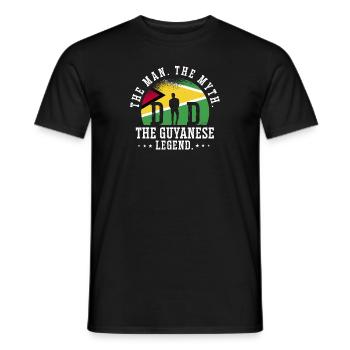 Guyana Flag Guyanais Guyanais - T-shirt homme - noir - Devant - AI Model Male 178 light (178cm)