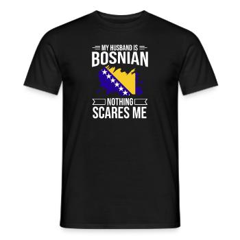 Bosnien und Herzegowina Flagge Bosnien - Männer T-Shirt - Schwarz - Vorne - AI Model Male 178 light (178cm)