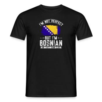 Bosnie-Herzégovine Drapeau Bosnie - T-shirt homme - noir - Devant - AI Model Male 178 light (178cm)