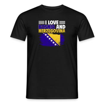Bosnie-Herzégovine Drapeau Bosnie - T-shirt homme - noir - Devant - AI Model Male 178 light (178cm)