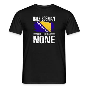 Bosnien und Herzegowina Flagge Bosnien - Männer T-Shirt - Schwarz - Vorne - AI Model Male 178 light (178cm)