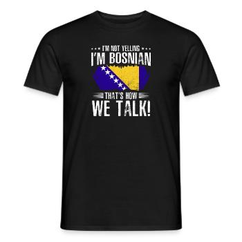 Bosnien und Herzegowina Flagge Bosnien - Männer T-Shirt - Schwarz - Vorne - AI Model Male 178 light (178cm)