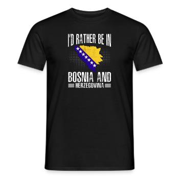 Bosnien und Herzegowina Flagge Bosnien - Männer T-Shirt - Schwarz - Vorne - AI Model Male 178 light (178cm)