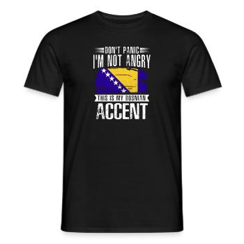 Bosnien und Herzegowina Flagge Bosnien - Männer T-Shirt - Schwarz - Vorne - AI Model Male 178 light (178cm)