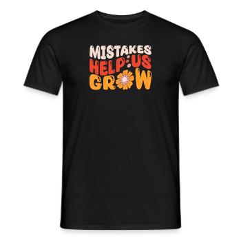Les erreurs nous aident à développer la citation motivationnelle - T-shirt homme - noir - Devant - AI Model Male 178 light (178cm)