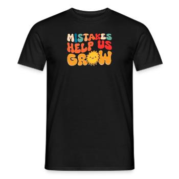 Les erreurs nous aident à développer la citation motivationnelle - T-shirt homme - noir - Devant - AI Model Male 178 light (178cm)