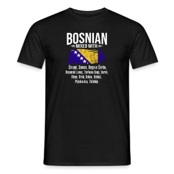Bosnie-Herzégovine Drapeau Bosnie - T-shirt homme - noir - Devant - AI Model Male 178 light (178cm)