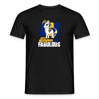 Drapeau de la Barbade Bayan barbadien - T-shirt homme - noir - Devant - AI Model Male 178 light (178cm)