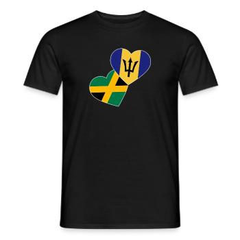 Drapeau de la Barbade Bayan barbadien - T-shirt homme - noir - Devant - AI Model Male 178 light (178cm)