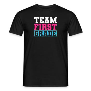 Équipe Inscription en première année Premier jour d’école - T-shirt homme - noir - Devant - AI Model Male 178 light (178cm)