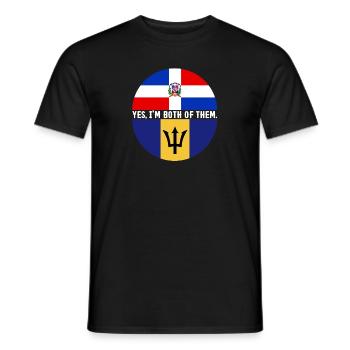 Drapeau de la Barbade Bayan barbadien - T-shirt homme - noir - Devant - AI Model Male 178 light (178cm)