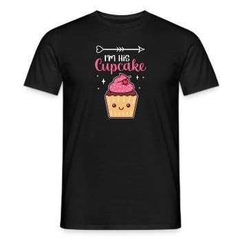 Chef pâtissier boulanger mignon cuisson im son cupcake - T-shirt homme - noir - Devant - AI Model Male 178 light (178cm)
