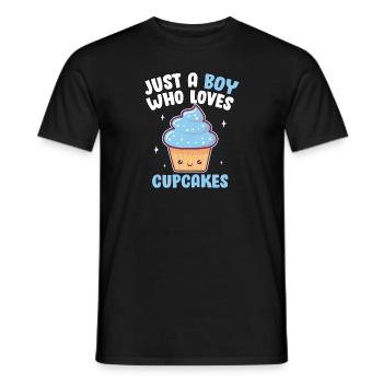 Juste un garçon qui aime les cupcakes Chef pâtissier Hommes Bleu - T-shirt homme - noir - Devant - AI Model Male 178 light (178cm)
