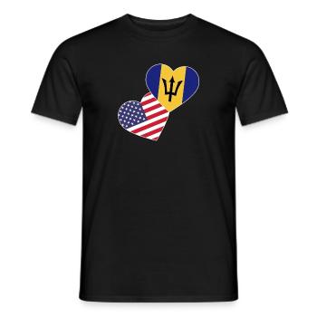 Drapeau de la Barbade Bayan barbadien - T-shirt homme - noir - Devant - AI Model Male 178 light (178cm)