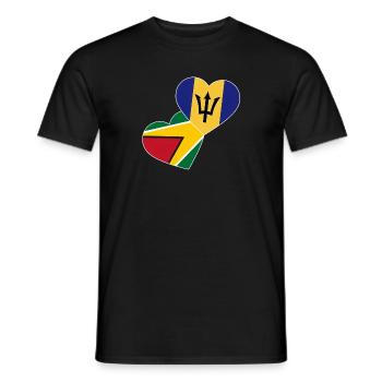 Drapeau de la Barbade Bayan barbadien - T-shirt homme - noir - Devant - AI Model Male 178 light (178cm)