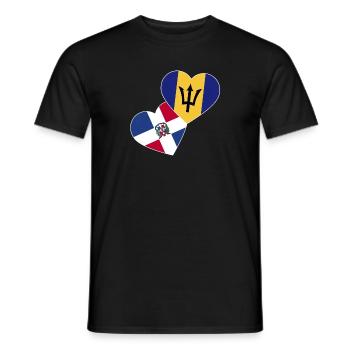 Drapeau de la Barbade Bayan barbadien - T-shirt homme - noir - Devant - AI Model Male 178 light (178cm)