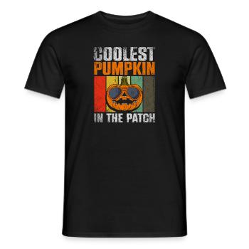 La citrouille la plus cool du patch Halloween - T-shirt homme - noir - Devant - AI Model Male 178 light (178cm)