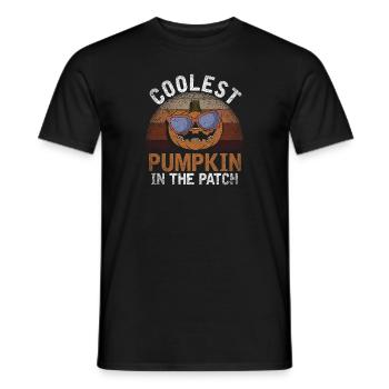 La citrouille la plus cool du patch Halloween - T-shirt homme - noir - Devant - AI Model Male 178 light (178cm)