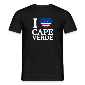 Cape Verde flag Cabo Verde flag - Men's T-Shirt - black - Front - AI Model Male 178 light (178cm)