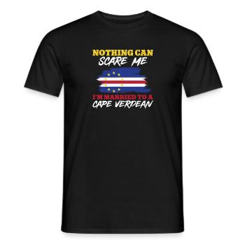 Cape Verde flag Cabo Verde flag - Men's T-Shirt - black - Front - AI Model Male 178 light (178cm)