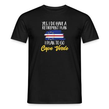 Cape Verde flag Cabo Verde flag - Men's T-Shirt - black - Front - AI Model Male 178 light (178cm)
